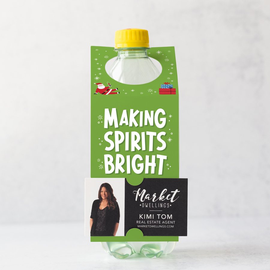 Making Spirits Bright | Christmas Bottle Tags | 72-BT001 Bottle Tag Market Dwellings   