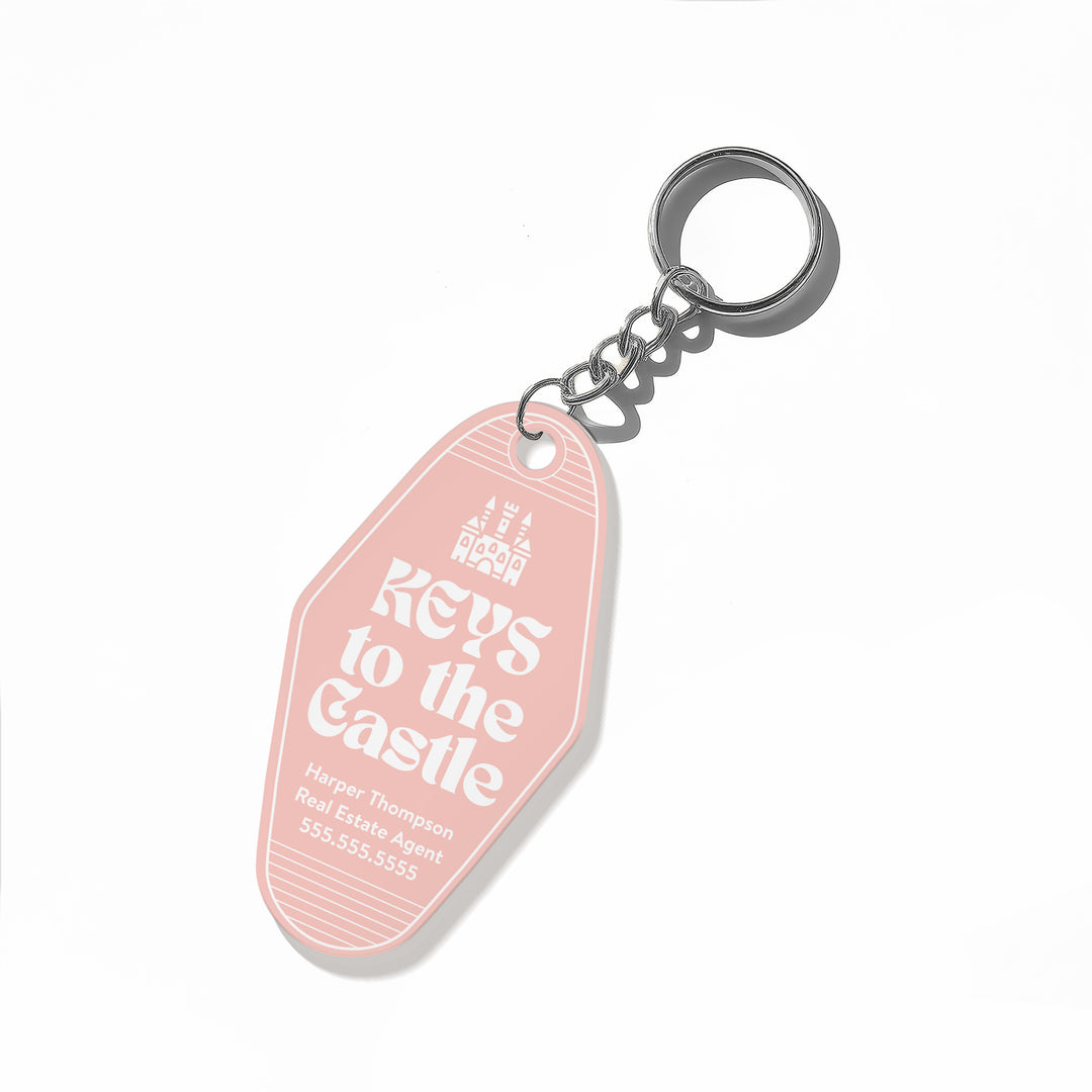 Customizable Keys To The Castle Keychains Keychain Market Dwellings PINK SILVER