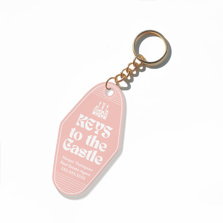 Customizable Keys To The Castle Keychains Keychain Market Dwellings PINK GOLD