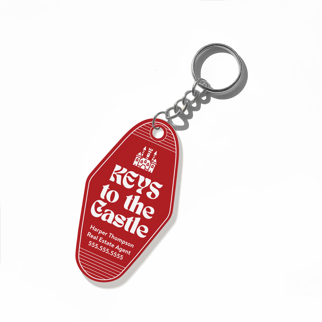 Customizable Keys To The Castle Keychains Keychain Market Dwellings REGAL RED SILVER