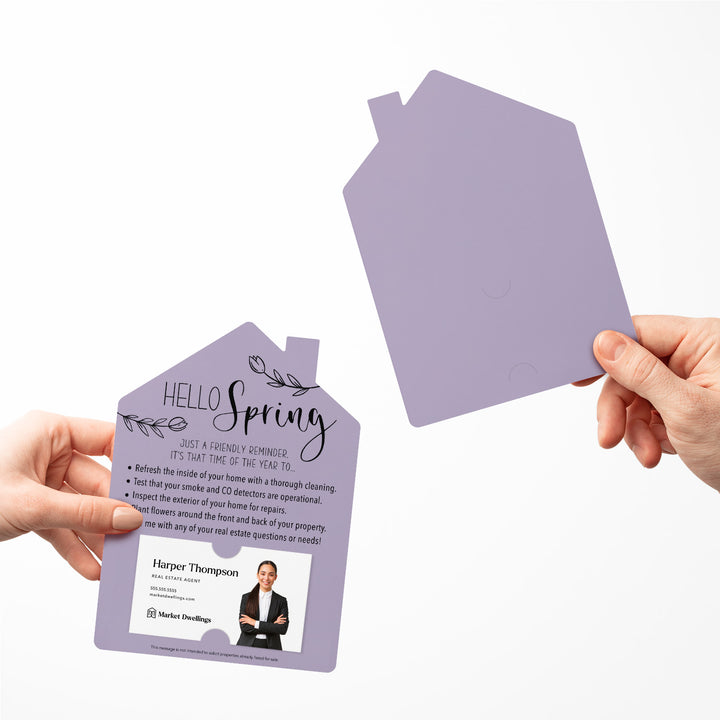 Set of Hello Spring Spring Checklist Real Estate Mailers | Envelopes Included | S1-M001 Mailer Market Dwellings