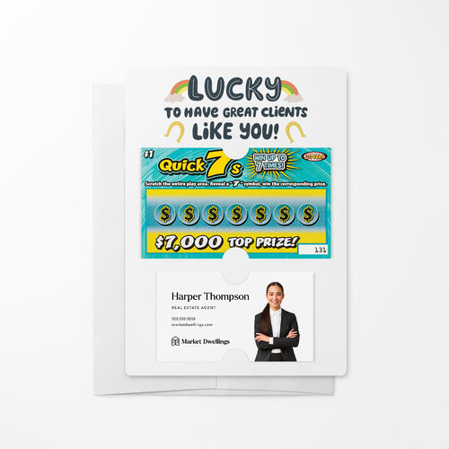 Lucky to Have Great Clients Like You | Lotto Mailers with Envelopes Mailer Market Dwellings