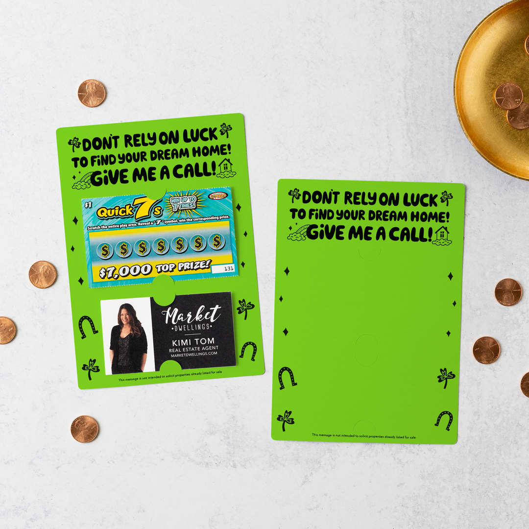 Set of Don't Rely on Luck to Find Your Dream Home Lotto Scratch-Off Mailers | Envelopes Included | SP6-M002 Mailer Market Dwellings   