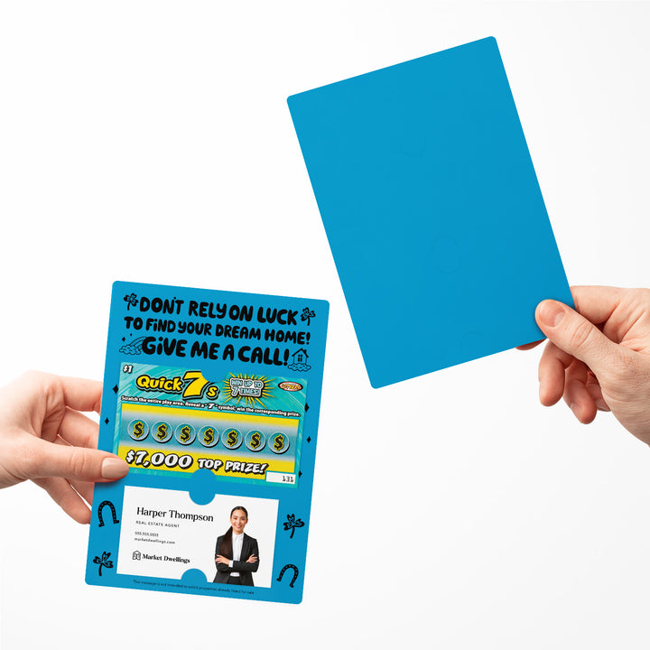 Set of Don't Rely on Luck to Find Your Dream Home Lotto Mailers | Envelopes Included Mailer Market Dwellings