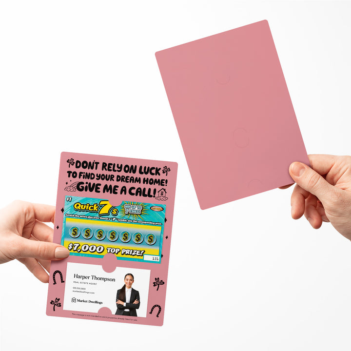 Set of Don't Rely on Luck to Find Your Dream Home Lotto Mailers | Envelopes Included Mailer Market Dwellings