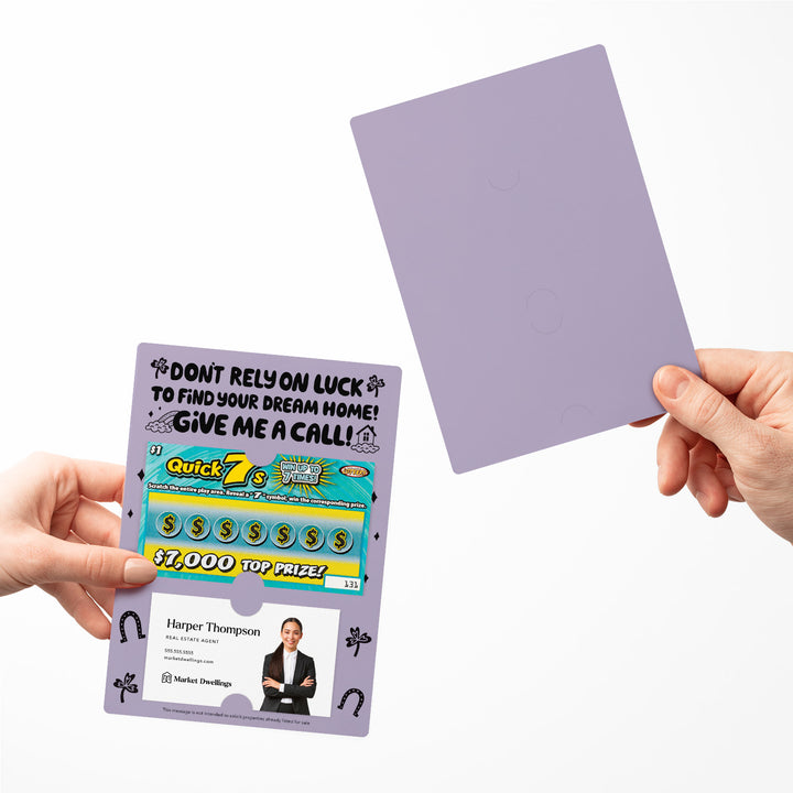 Set of Don't Rely on Luck to Find Your Dream Home Lotto Mailers | Envelopes Included Mailer Market Dwellings