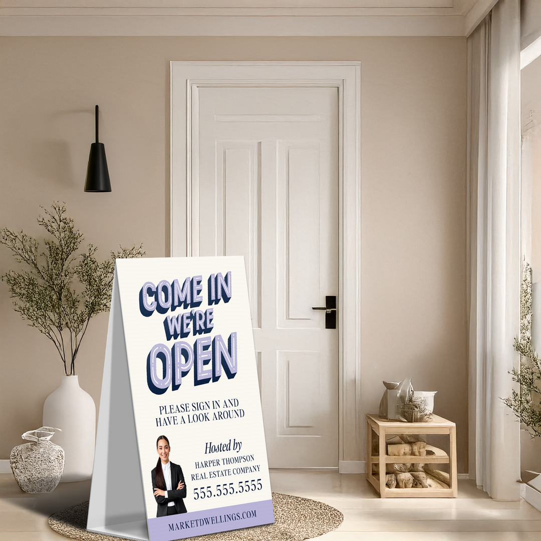 Corrugated A-Frame Sign Directional Sign Market Dwellings