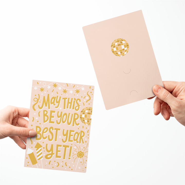 Set of May This Be Your Best Year Yet! | New Year Greeting Cards | Envelopes Included | 104-GC001-AB Greeting Card Market Dwellings