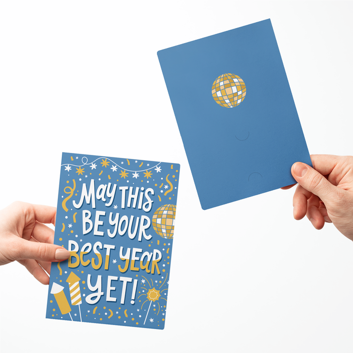 Set of May This Be Your Best Year Yet! | New Year Greeting Cards | Envelopes Included | 104-GC001-AB Greeting Card Market Dwellings