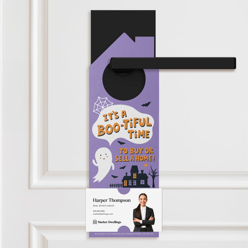It's A Boo-Tiful Time To Buy Or Sell A Home! Door Hangers Holiday Door Hanger Market Dwellings