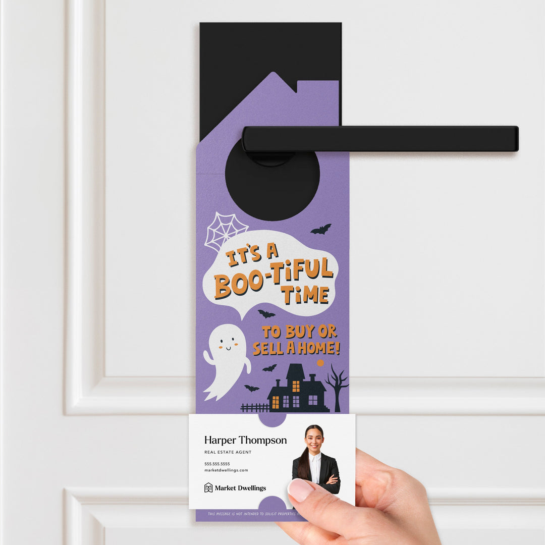 It's A Boo-Tiful Time To Buy Or Sell A Home! Door Hangers Holiday Door Hanger Market Dwellings
