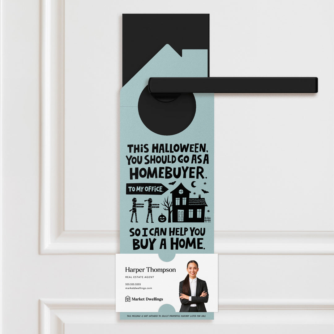 This Halloween, You Should Go As A Homebuyer Door Hangers Holiday Door Hanger Market Dwellings LIGHT BLUE