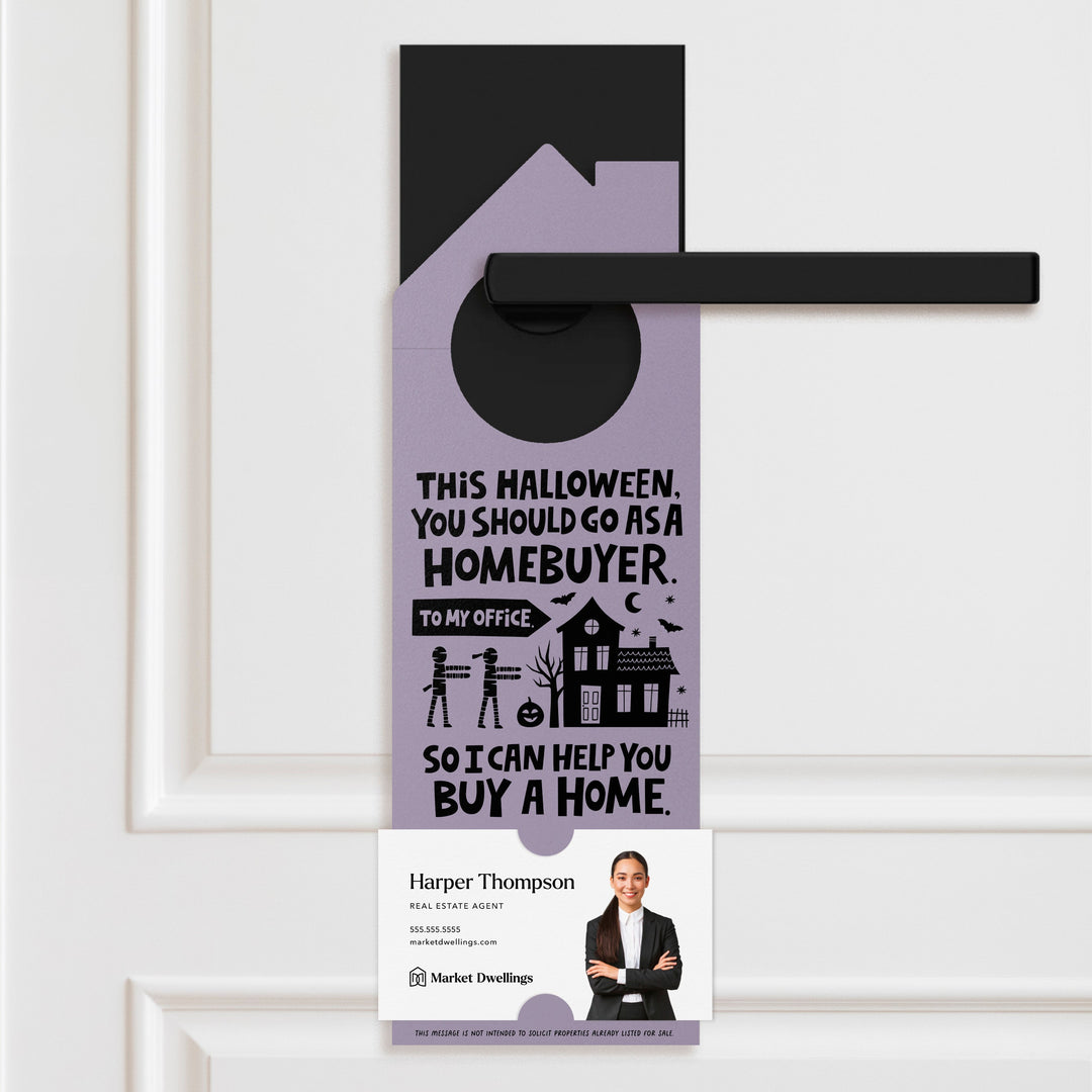 This Halloween, You Should Go As A Homebuyer Door Hangers Holiday Door Hanger Market Dwellings LIGHT PURPLE