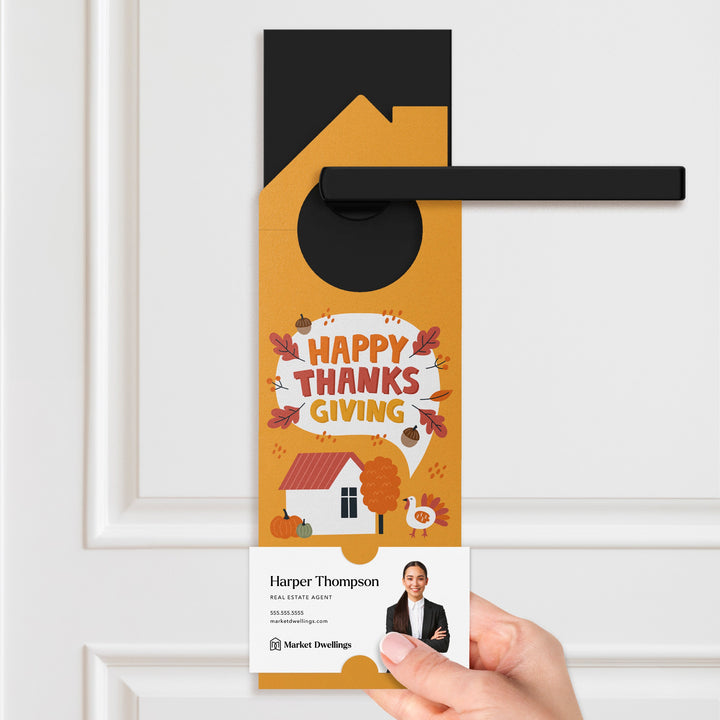 Happy Thanksgiving Door Hangers Holiday Door Hanger Market Dwellings