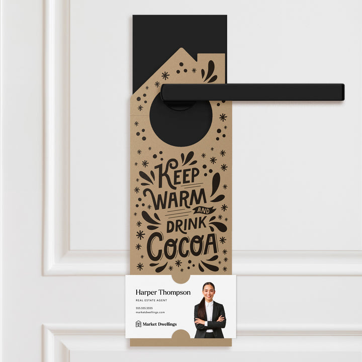 Keep Warm and Drink Cocoa Door Hangers Season Door Hanger Market Dwellings KRAFT