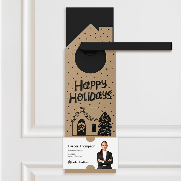 Happy Holidays Door Hangers Holiday Door Hanger Market Dwellings KRAFT