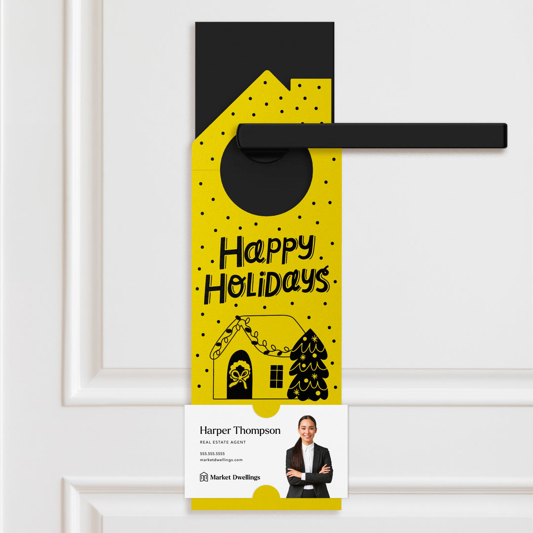 Happy Holidays Door Hangers Holiday Door Hanger Market Dwellings LEMON