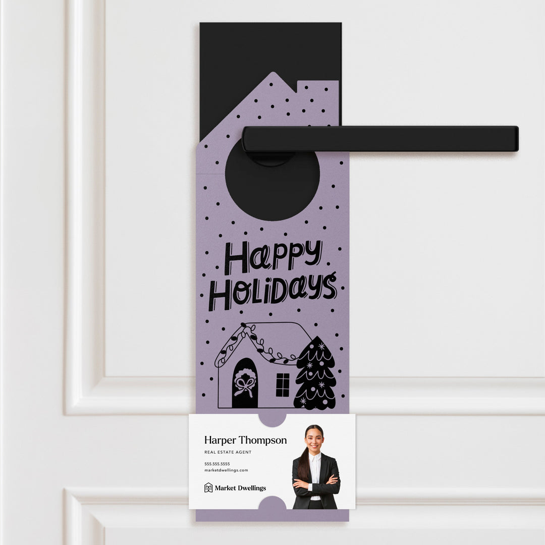 Happy Holidays | Winter Christmas Door Hangers | 121-DH002 Door Hanger Market Dwellings ARCTIC