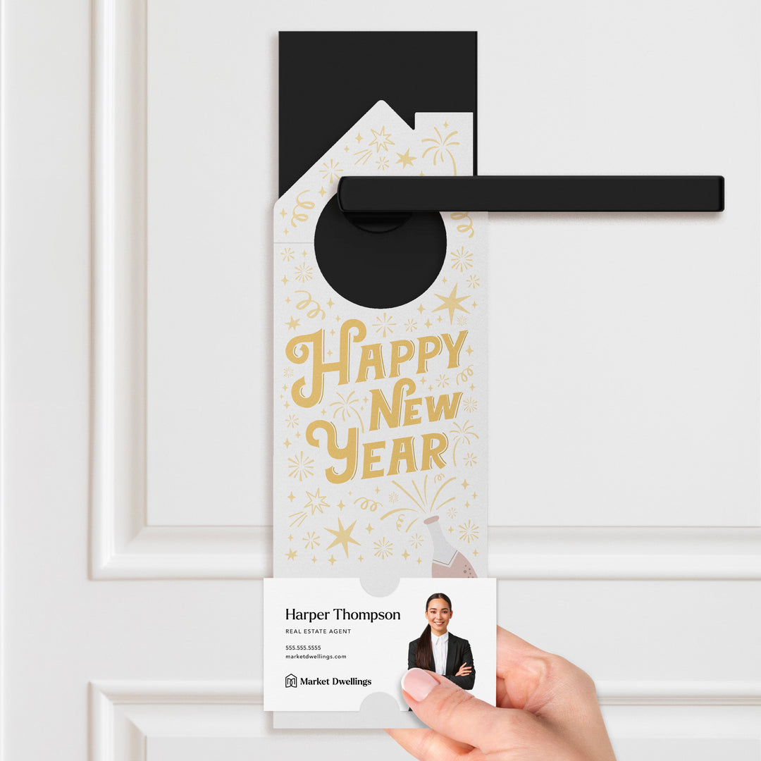 Happy New Year Door Hangers Holiday Door Hanger Market Dwellings