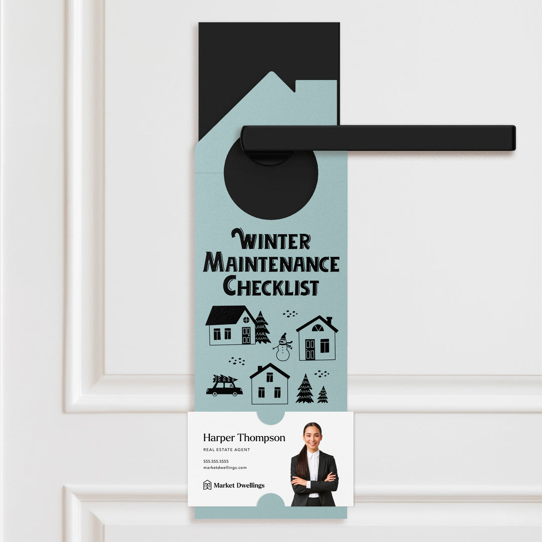 Winter Maintenance Checklist | Winter Door Hangers | 129-DH002 Door Hanger Market Dwellings LEMON