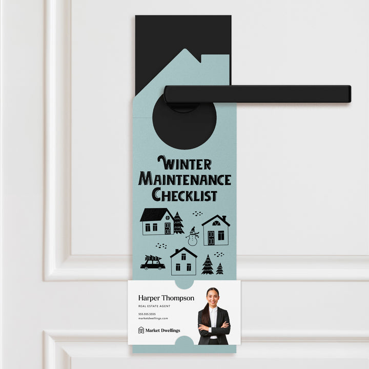 Winter Maintenance Checklist | Winter Door Hangers | 129-DH002 Door Hanger Market Dwellings LEMON
