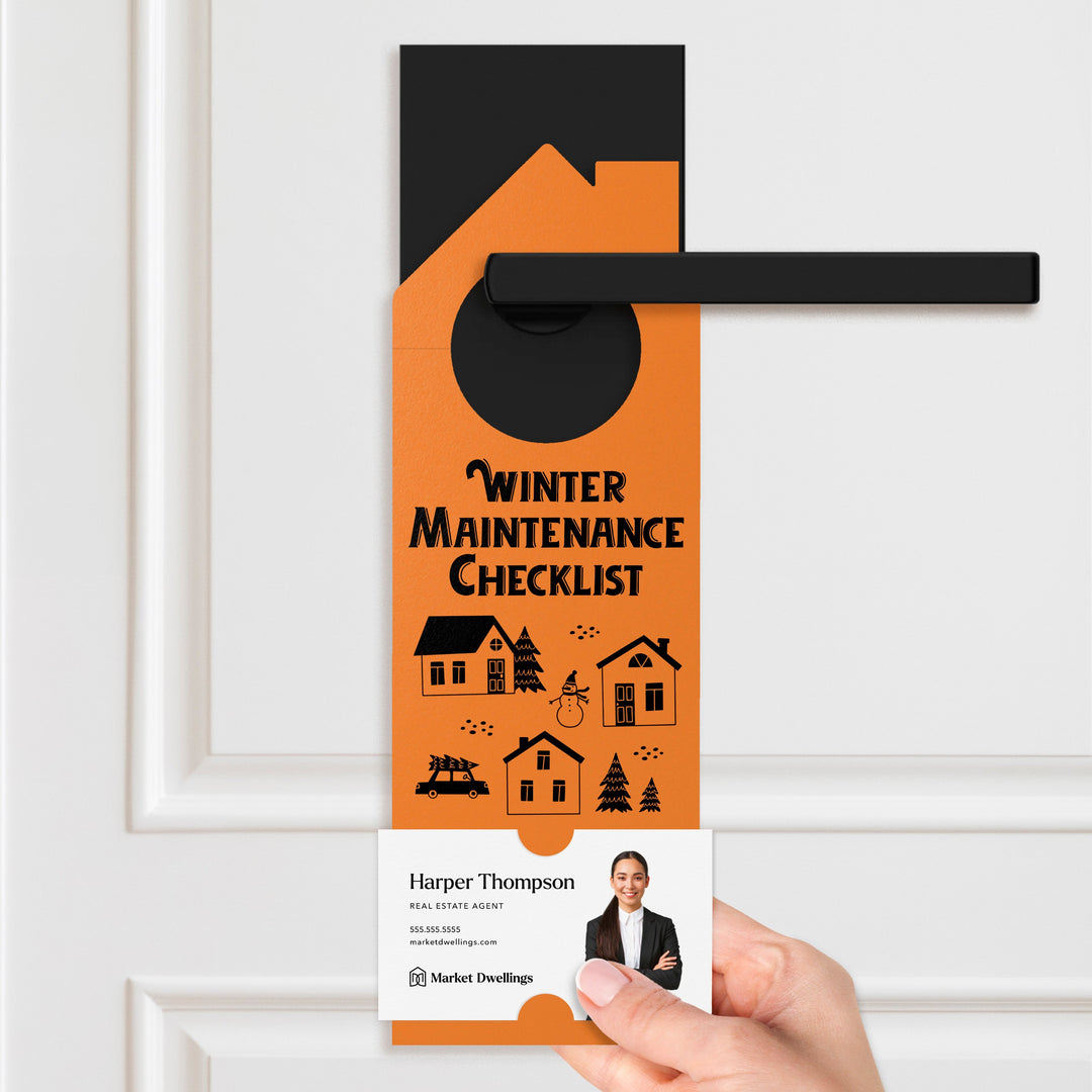 Winter Maintenance Checklist Door Hangers Season Door Hanger Market Dwellings