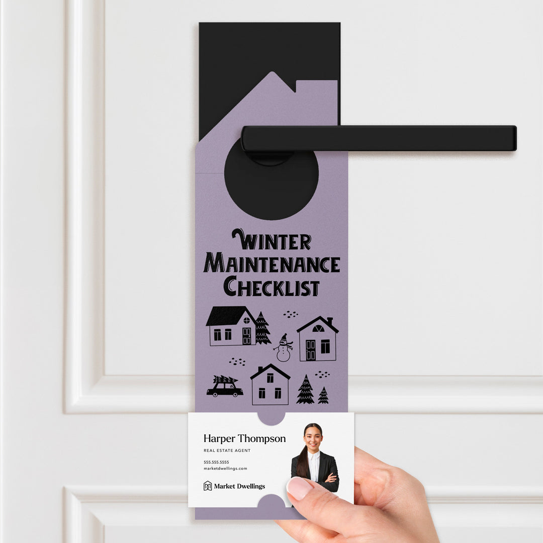 Winter Maintenance Checklist Door Hangers Season Door Hanger Market Dwellings