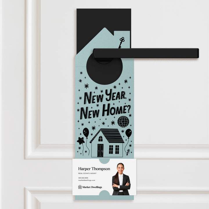 New Year, New Home? Door Hangers Holiday Door Hanger Market Dwellings LIGHT BLUE
