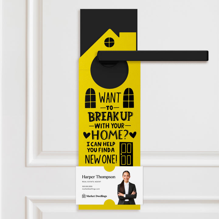 Want To Break Up With Your Home? I Can Help You Find A New One! | Valentine's Day Door Hangers | 150-DH002 Door Hanger Market Dwellings LIGHT BLUE