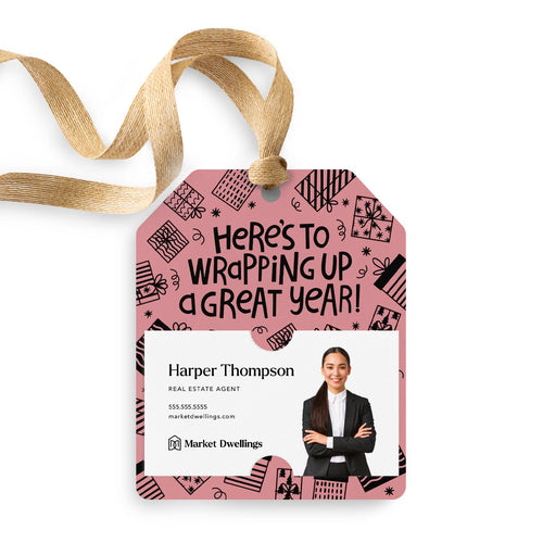 Here's To Wrapping Up A Great Year! | Gift Tags Gift Tag Market Dwellings LIGHT PINK 12