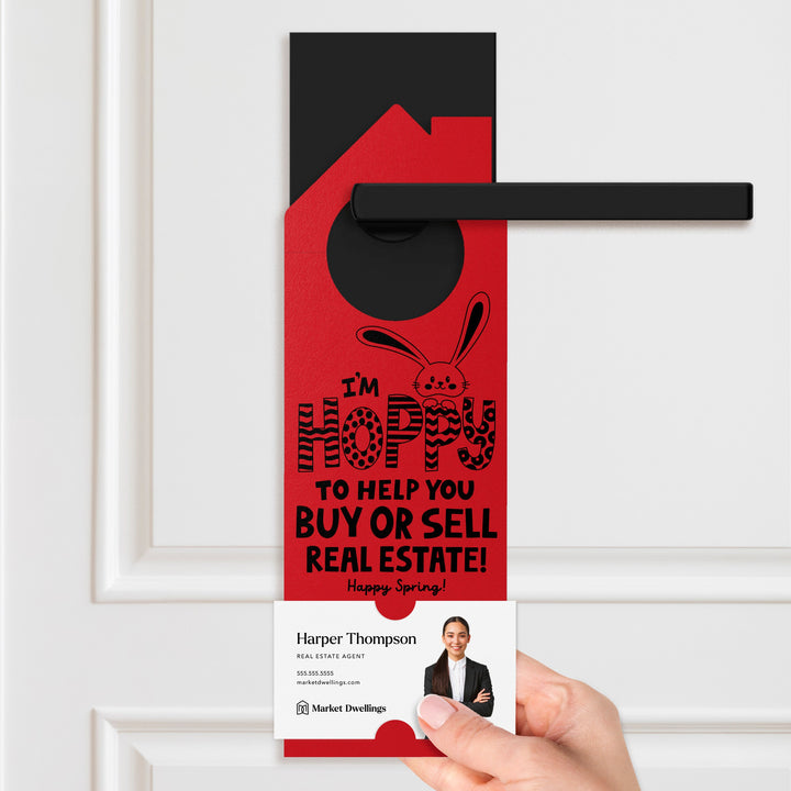 I'm Hoppy To Help You Buy Or Sell Real Estate! Door Hangers Season Door Hanger Market Dwellings