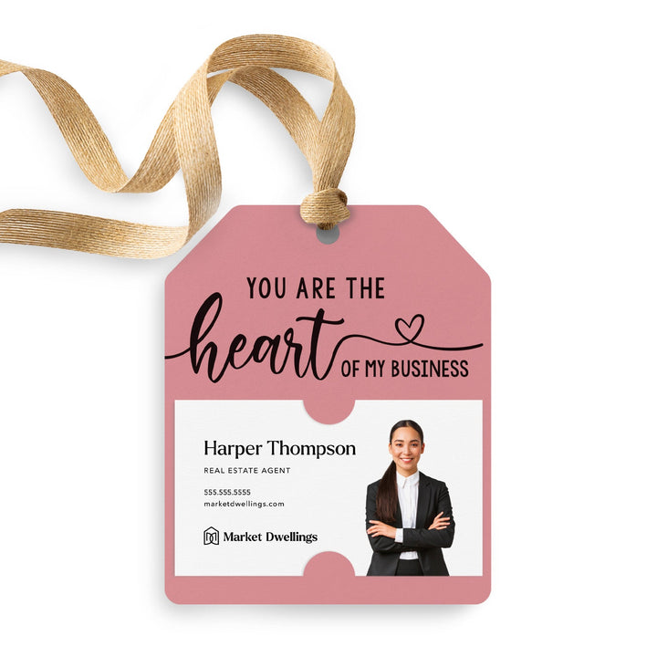 You are the Heart of My Business Gift Tags | Gift Tags Gift Tag Market Dwellings LIGHT PINK