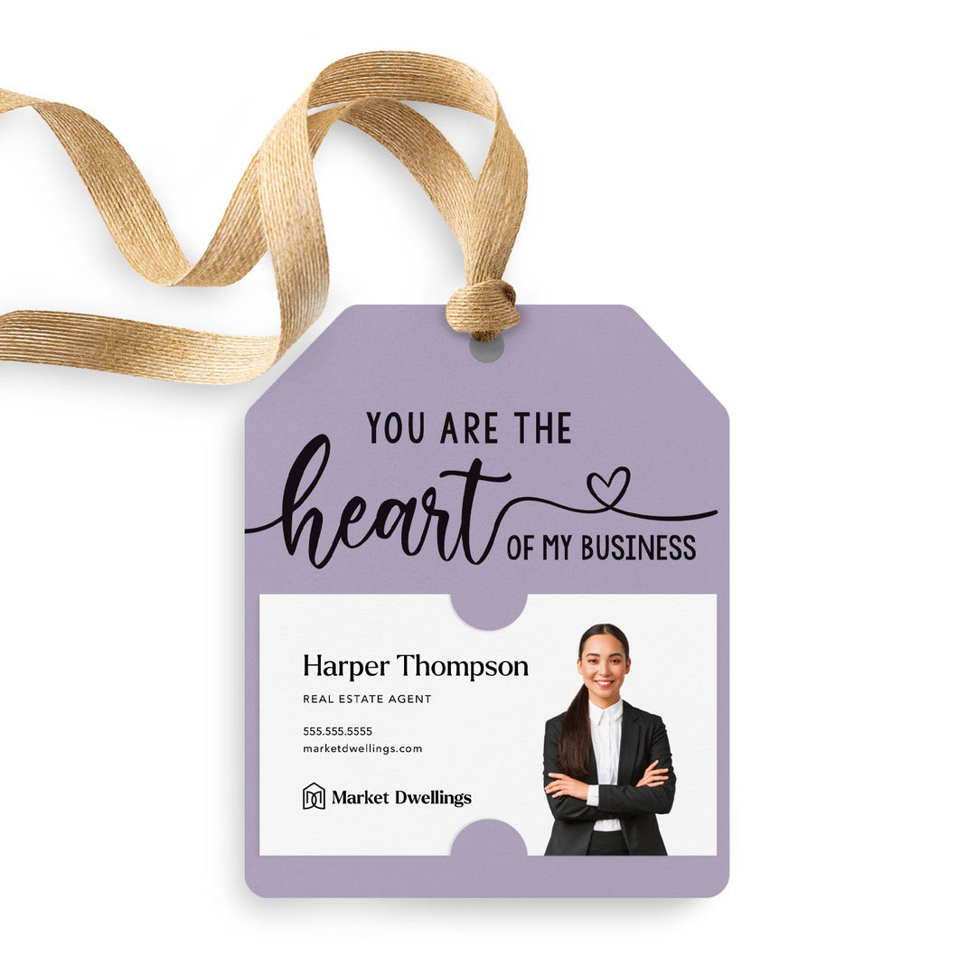 You are the Heart of My Business Gift Tags | Pop By Gift Tags | 17-GT001 Gift Tag Market Dwellings LIGHT BLUE