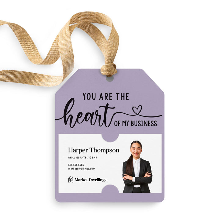 You are the Heart of My Business Gift Tags | Pop By Gift Tags | 17-GT001 Gift Tag Market Dwellings LIGHT BLUE