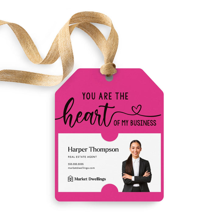 You are the Heart of My Business Gift Tags | Pop By Gift Tags | 17-GT001 Gift Tag Market Dwellings WHITE