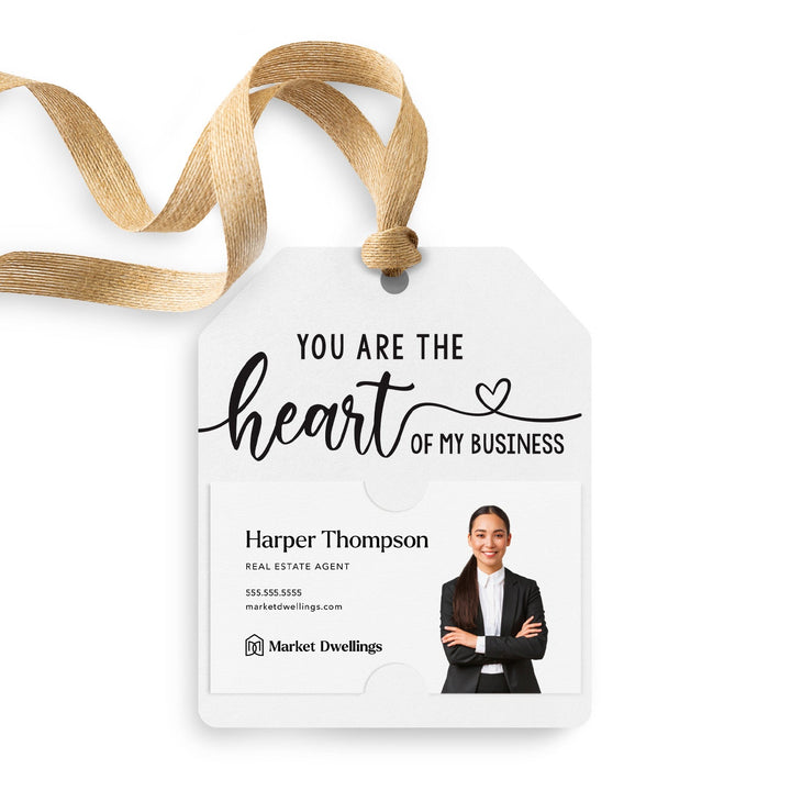 You are the Heart of My Business Gift Tags | Gift Tags Gift Tag Market Dwellings WHITE