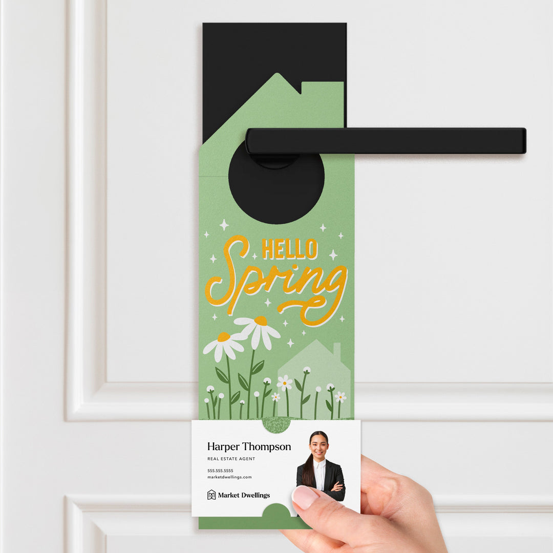 Hello Spring Maintenance Checklist Door Hangers Season Door Hanger Market Dwellings