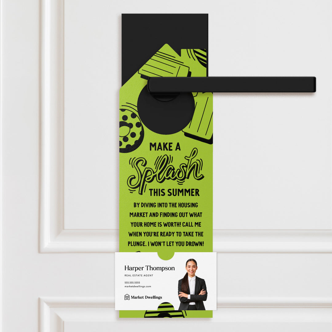 Make A Splash This Summer | Summer Door Hangers | 206-DH002 Door Hanger Market Dwellings GREEN APPLE