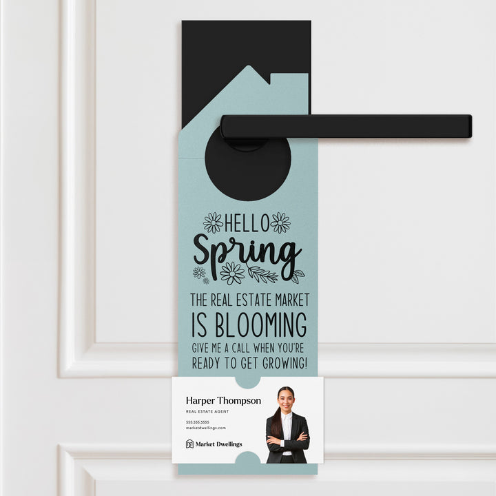 Hello Spring | Spring Checklist Real Estate Door Hanger | 21-DH002 Door Hanger Market Dwellings WHITE