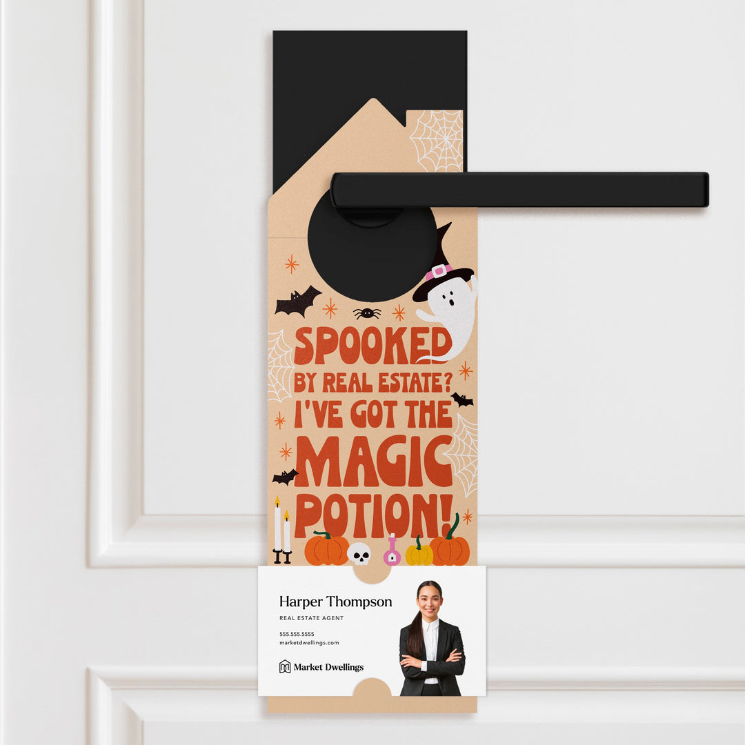Spooked by Real Estate? I've Got the Magic Potion! Door Hangers Holiday Door Hanger Market Dwellings SUNRISE ORANGE