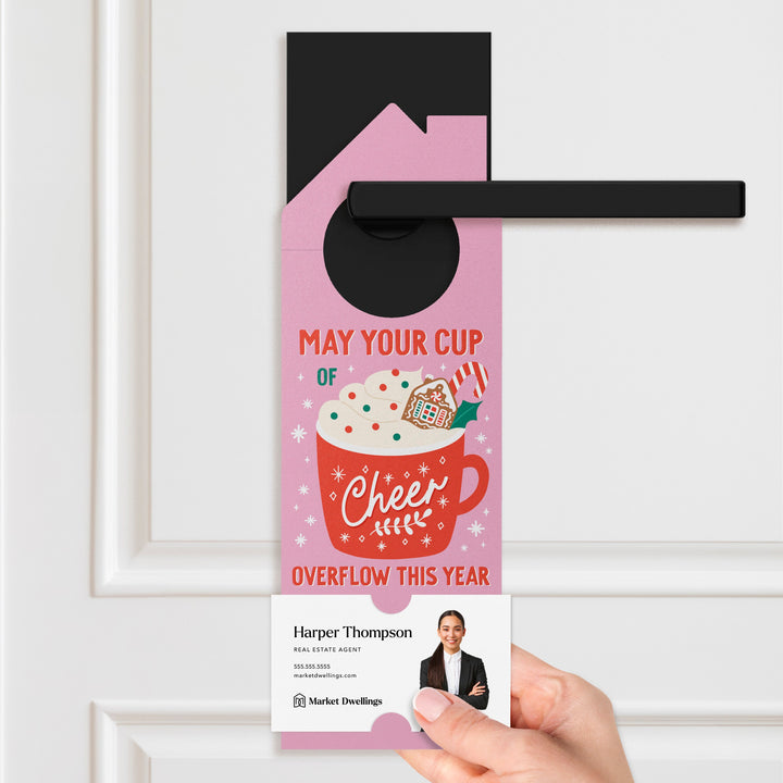 May your cup of Cheer overflow this year Door Hangers Holiday Door Hanger Market Dwellings