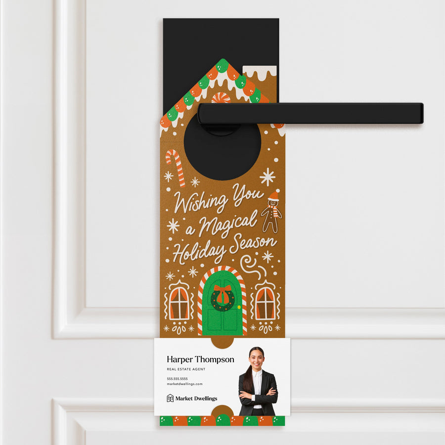 Wishing you a Magical Holiday Season Door Hangers Holiday Door Hanger Market Dwellings