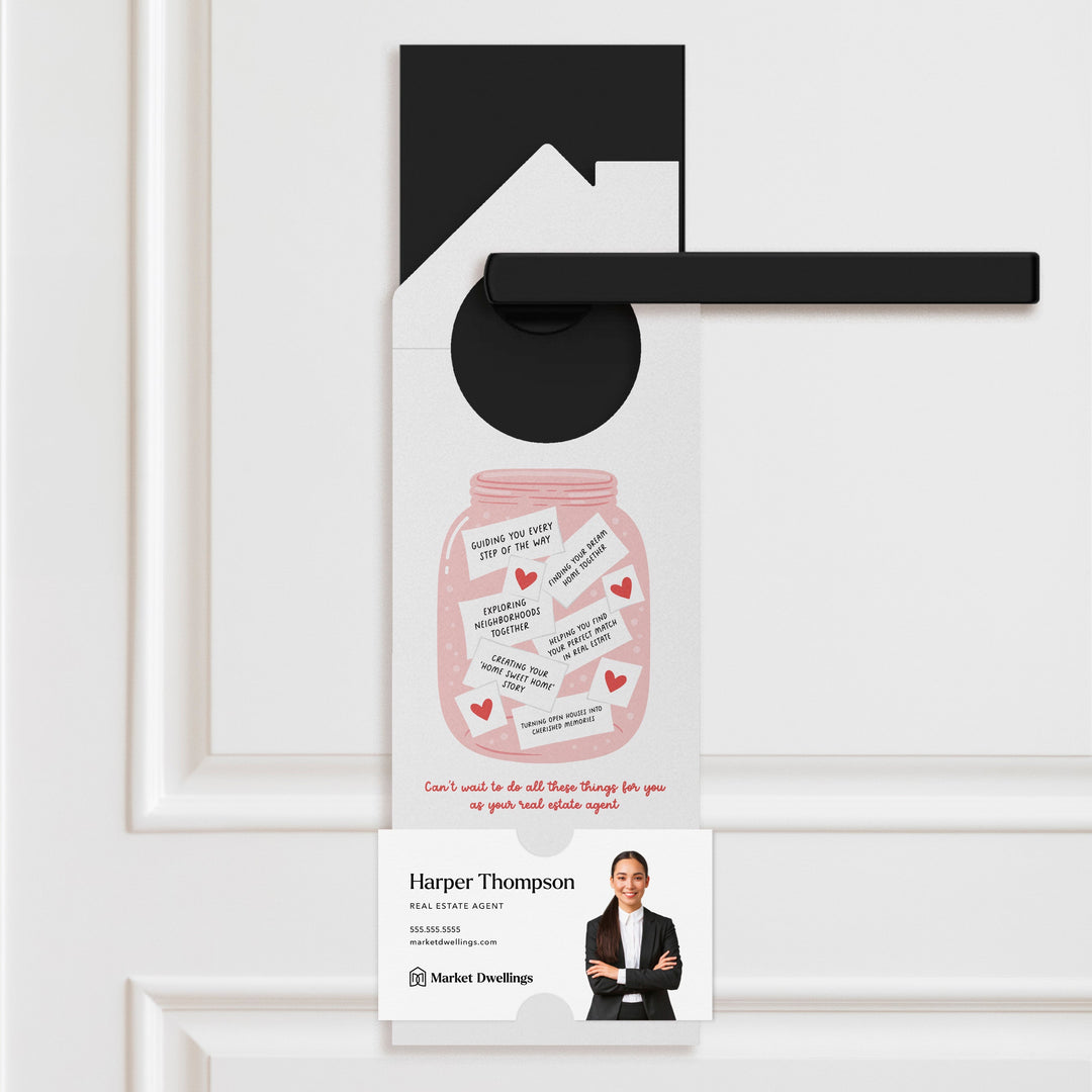 Valentine's Day Wish Jar Door Hangers Holiday Door Hanger Market Dwellings WHITE