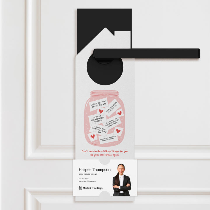 Valentine's Day Wish Jar Door Hangers Holiday Door Hanger Market Dwellings WHITE