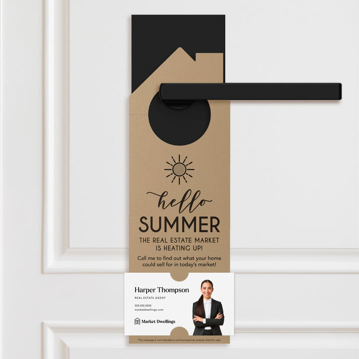 Hello Summer Real Estate Maintenance Checklist Door Hangers Season Door Hanger Market Dwellings KRAFT