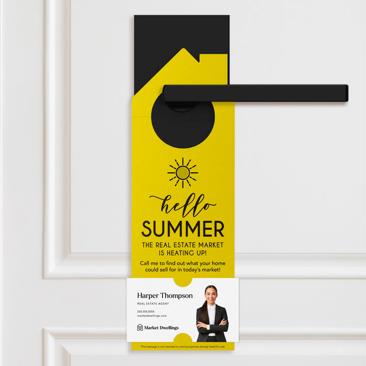 Hello Summer Real Estate Maintenance Checklist Door Hangers Season Door Hanger Market Dwellings LEMON