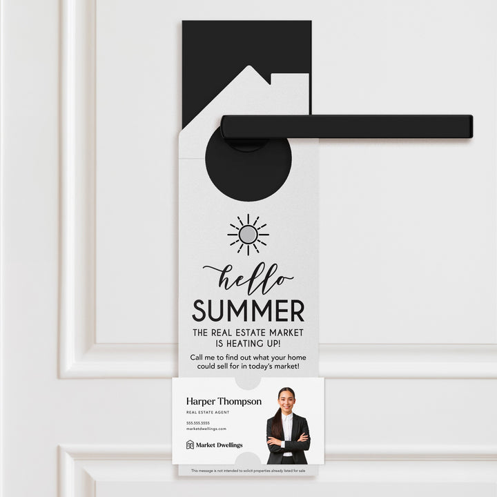 Hello Summer Real Estate Maintenance Checklist | Double Sided Door Hangers | 33-DH002 Door Hanger Market Dwellings LIGHT PURPLE