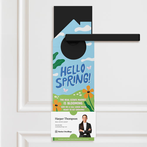 Hello Spring! Door Hangers Season Door Hanger Market Dwellings