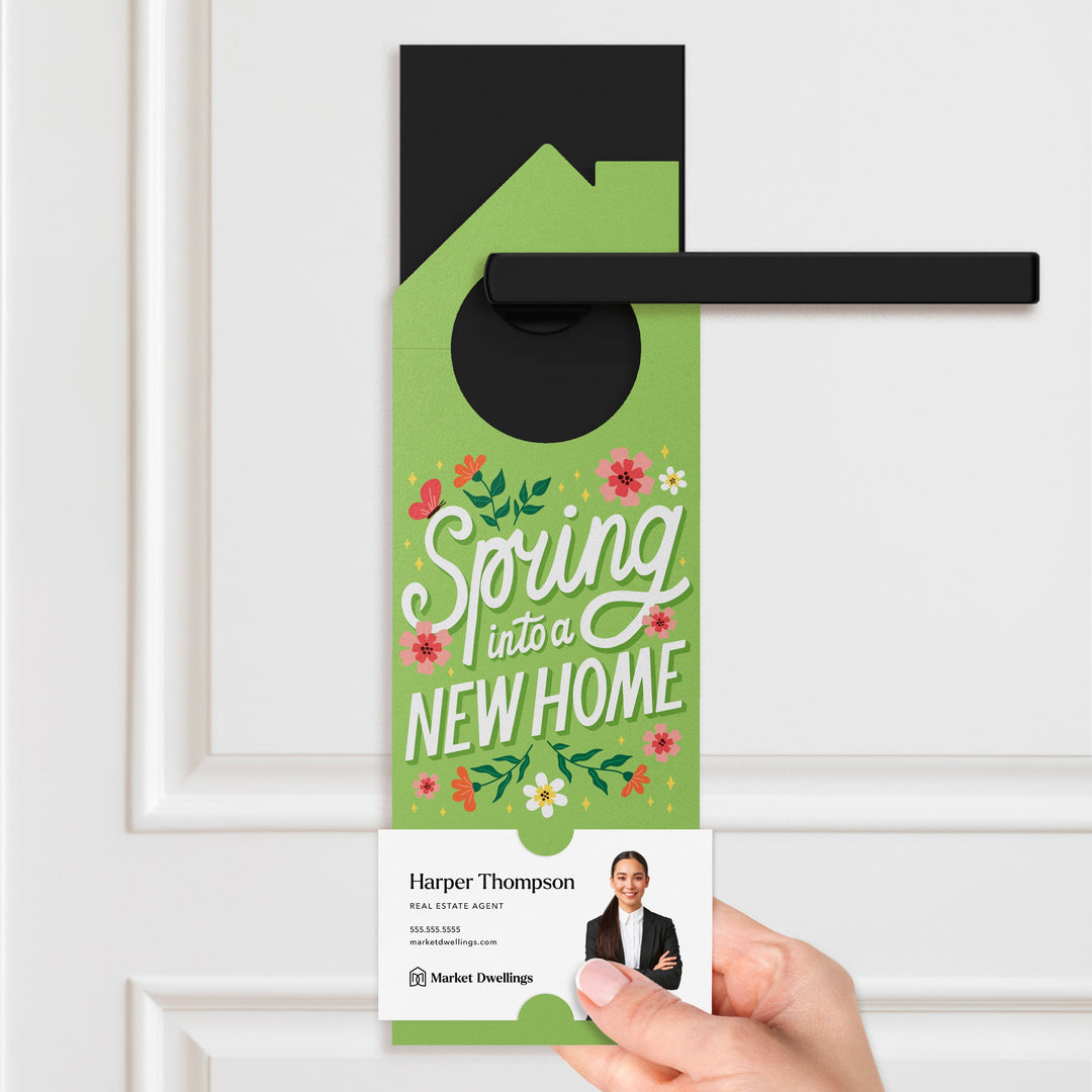 Spring Into A New Home Door Hangers Season Door Hanger Market Dwellings