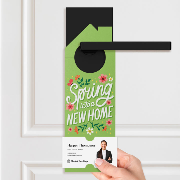 Spring Into A New Home Door Hangers Season Door Hanger Market Dwellings